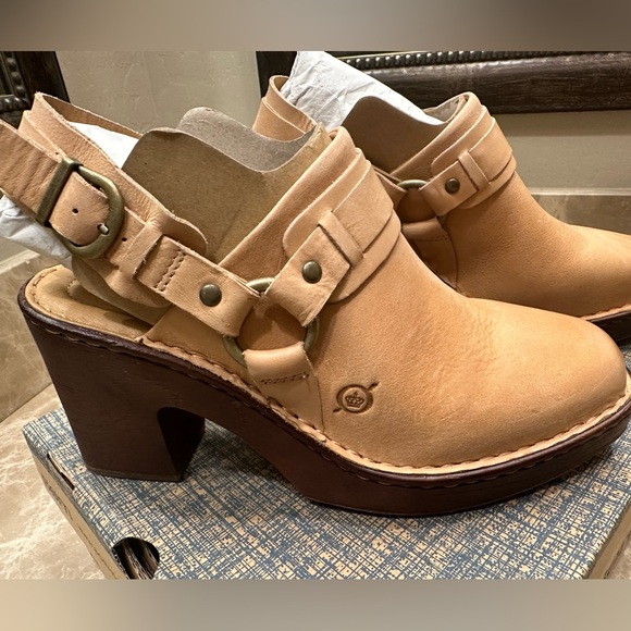 BORN NIB Hudson Leather shoes Color: Natural Size: US 9M Euro 40.5 - Picture 3 of 10